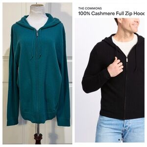 New! Cashmere! the commons cashmere zipper front hoodie